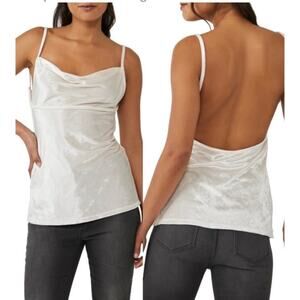 Free People Intimates | All Night Velvet Camisole Neutral Champagne Small NWT